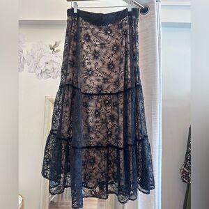 Elegant Black Lace Skirt